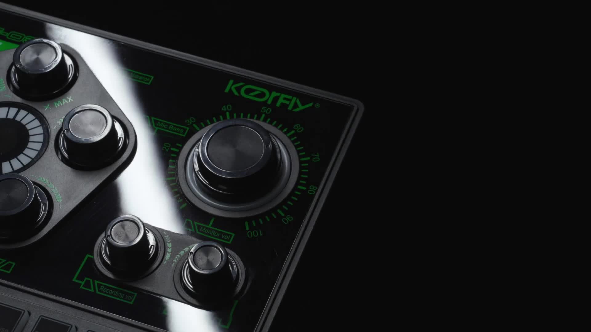 KoorFly KF03 Kartu Suara 48V Kit Mikrofon Kondensor Mixer Menghilangkan Suara dan Lampu Kustom Lagu Asli Kartu Suara Bluetooth Rekaman Langsung Siaran Langsung