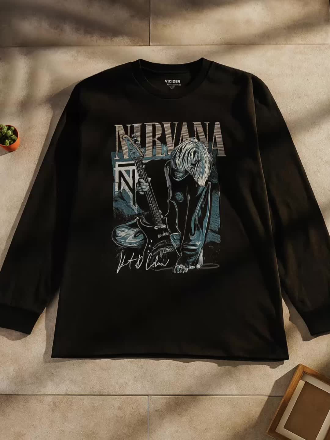 KAOS LONGSLEEVE NIRVANA THE MAN LENGAN PANJANG / T SHIRT BAND ORIGINAL PREMIUM COTTON UNISEX DISTRO PRIA