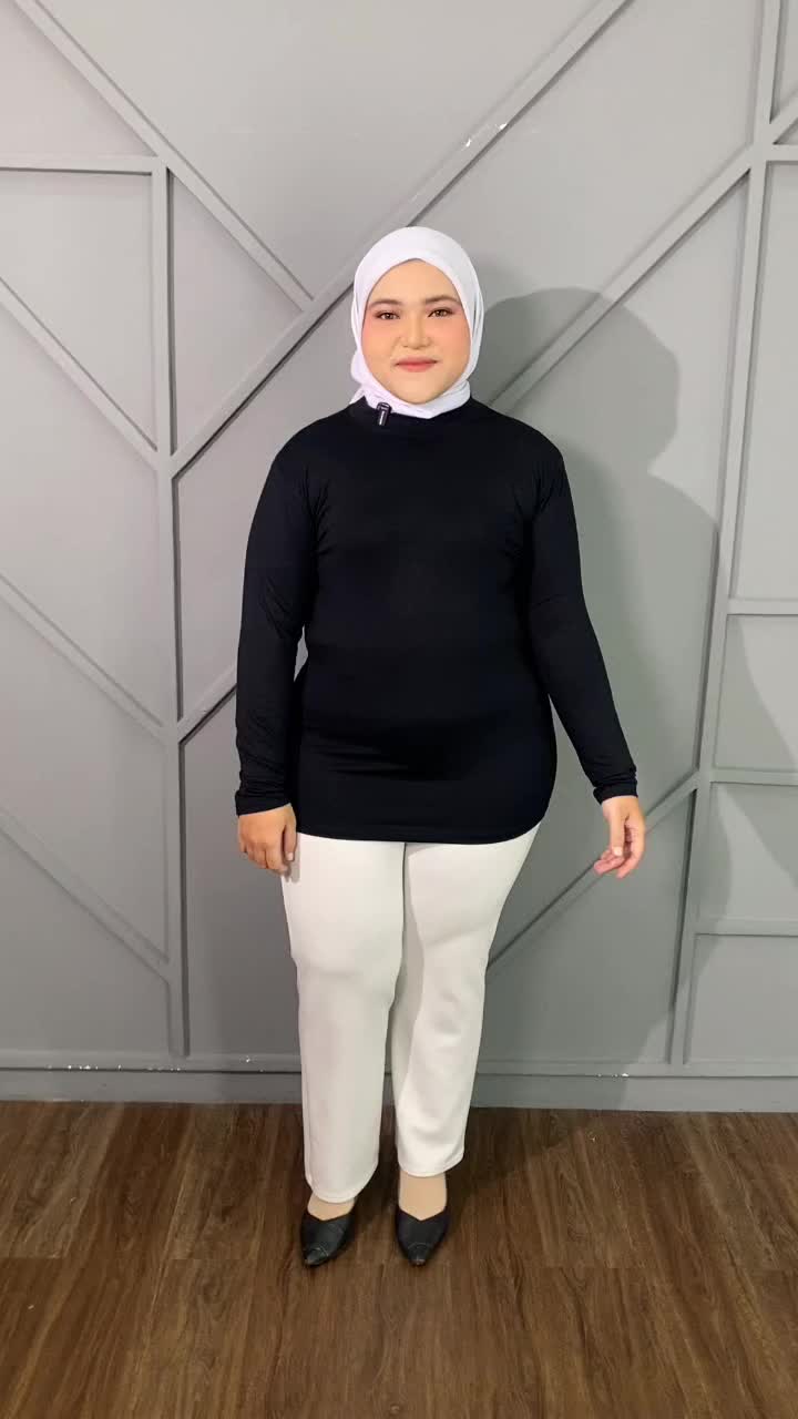 Manset Inner Basic Jumbo Lengan panjang anggun white