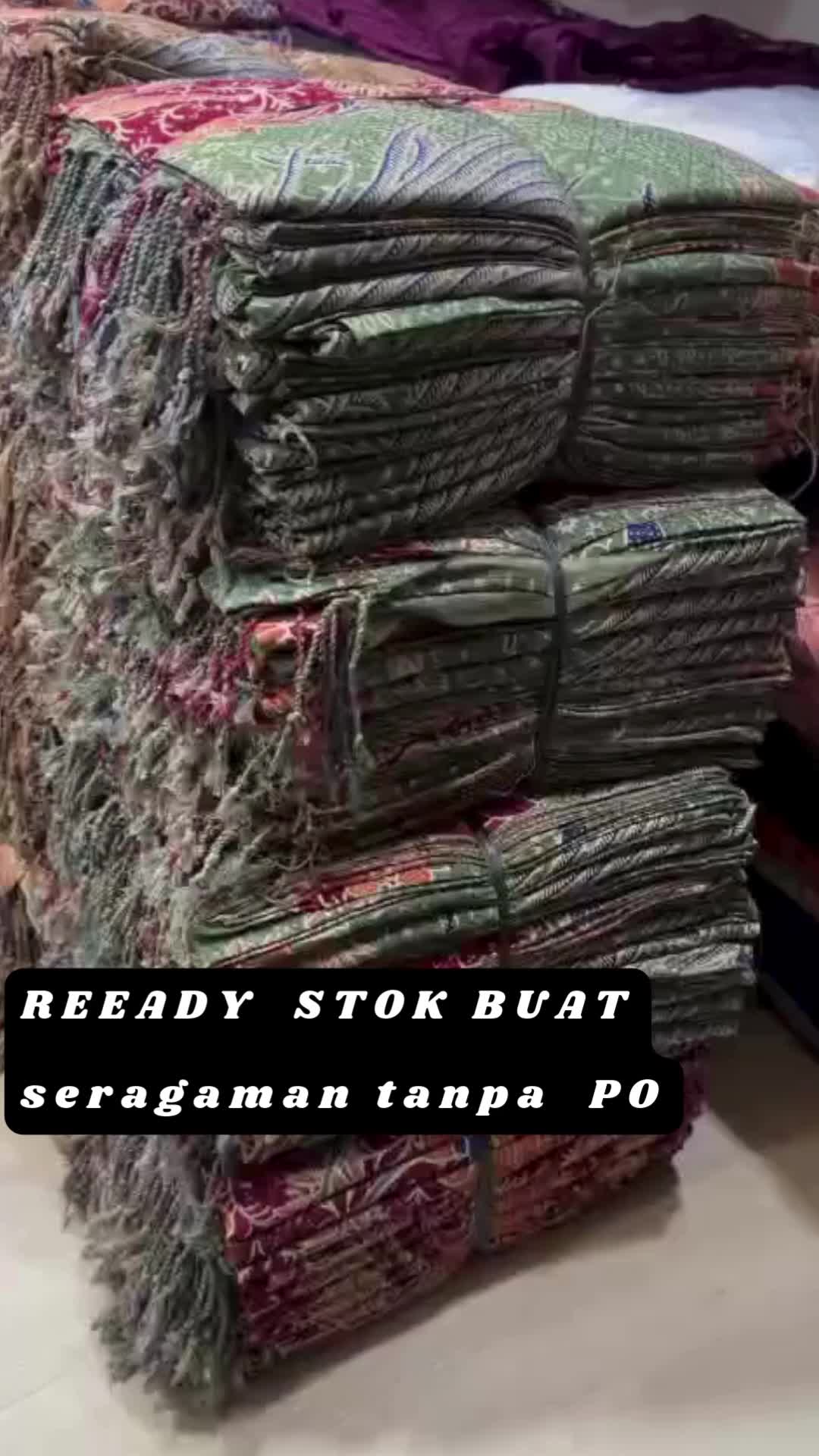 Kamen sutra viscose atbm Lembaran set selendang Material kamen lembut  lemes jatuh.Doby Viskos tiga Negri Kebaya Bali Dress Motif