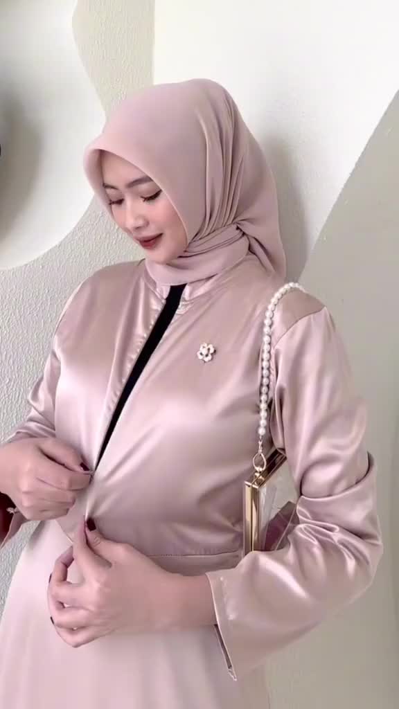 Veloxa Dress Fuji 3 In 1 Dress satu Set Inner Outer Brukat Kimono Gamis Muslim Wanita Ikat Pinggang Lepas Pasang Gamis Jumbo Pesta Kondangan Bridesmaid Wisuda Brokat Tile Bordir Motif Setelan Baju Mewah