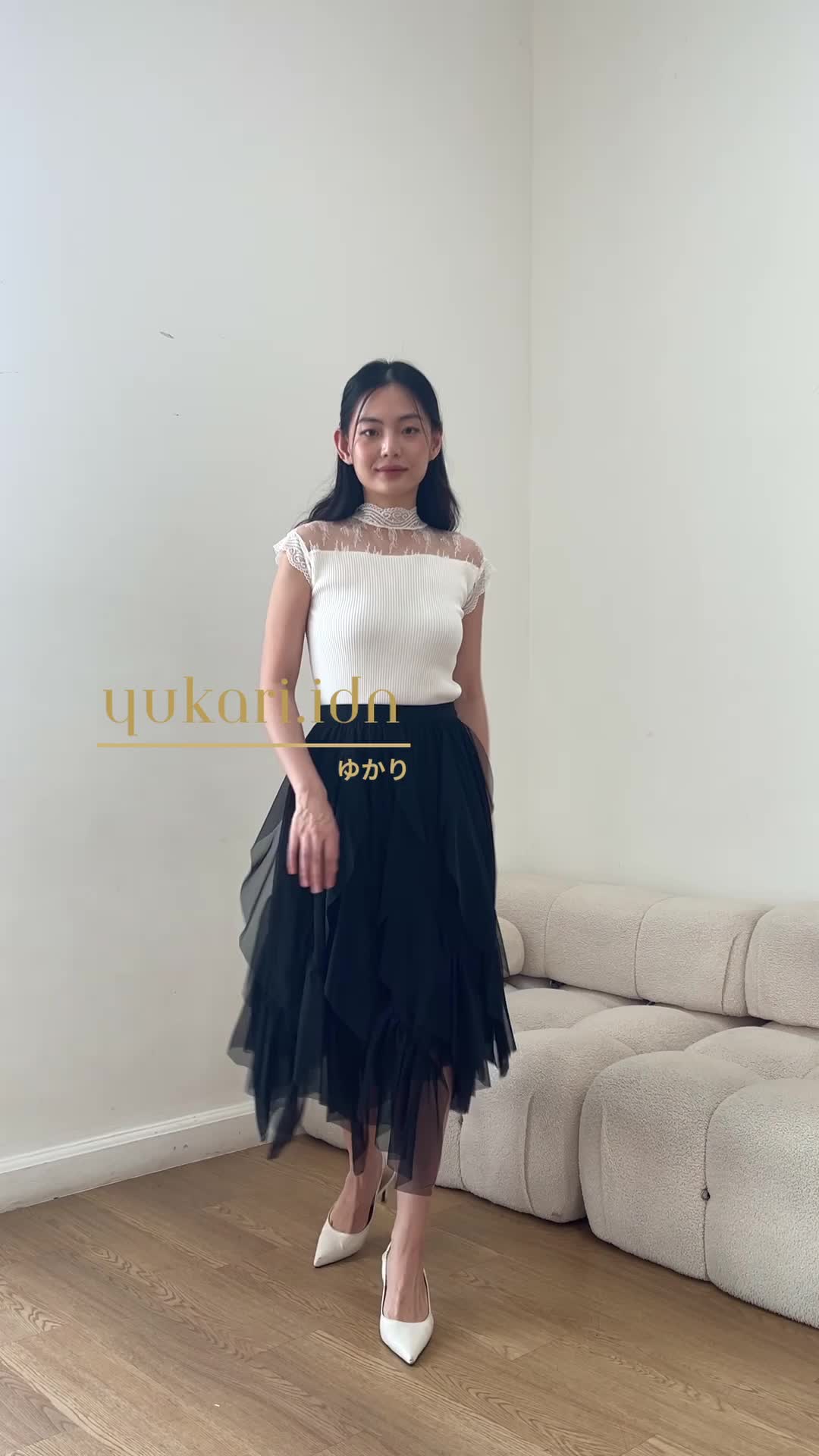 YUKARI IDN - 주유 JUYU SKIRT | Rok Midi Tutu Tile Spiral Korean