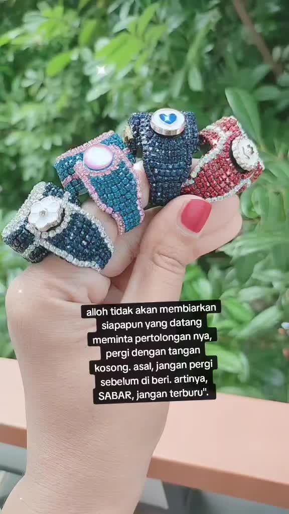 cincin zikir led mini hias 2 tone