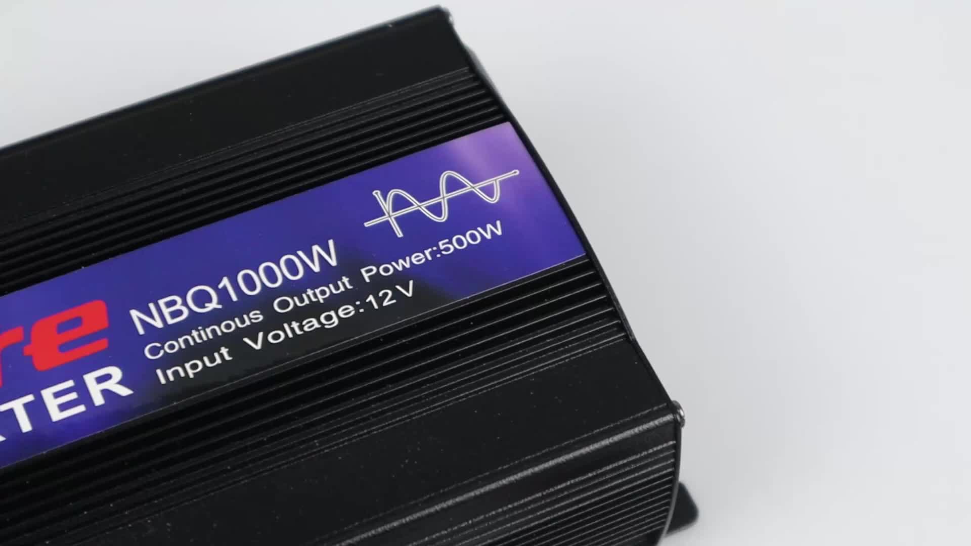 Power Inverter Pure Sine Wave DC 12V To AC220V 1000 Watt