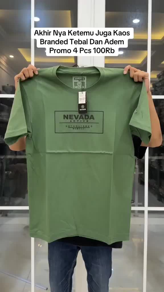 4 PCS KAOS N-vada 100 RIBU PRIA/WANITA  SIZE M L XL XXL XXXL Atasan Branded Distro Tebal Tangan Pendek Baju Dewasa Casual High Standar Cowok Keren Katun Semi Polos