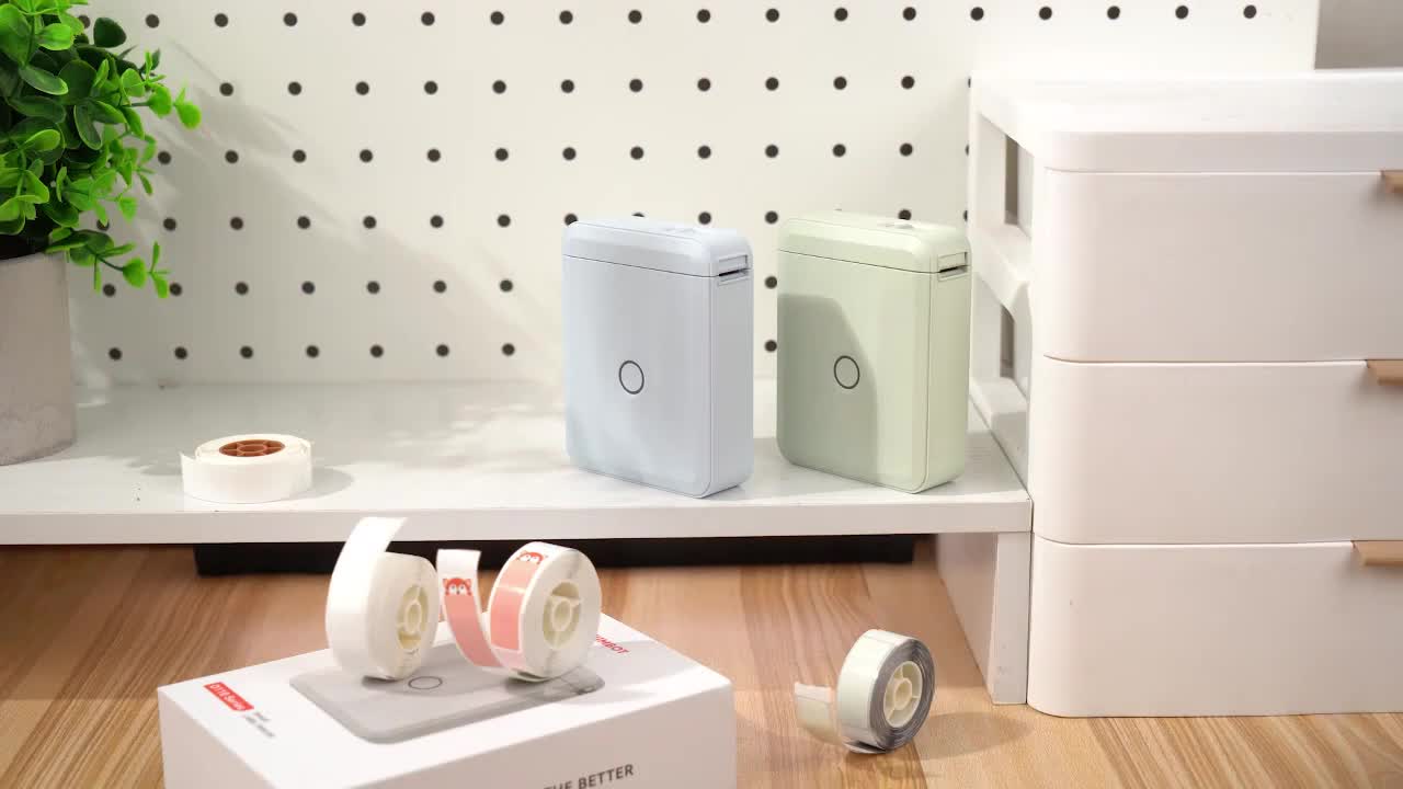 NIIMBOT D110M Printer Label Thermal Cerdas Tanpa Tinta, Alat Bantu Rumah dan Kantor untuk Mencetak Barcode