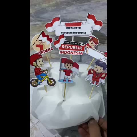 Topper Kemerdekaan / Topper  HUT RI / Topper Tumpeng