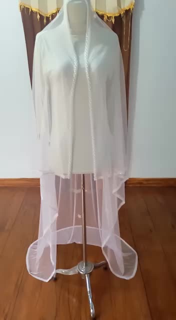 "panjang 2m putih bersih" slayer veil mutiara/veil pengantin/slayer