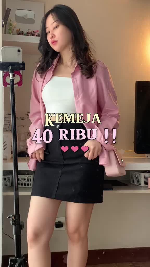 Kemeja Outfit Style Korea-Atasan Kerja Wanita Formal Shakila Twill Nyaman Ukuran M-XXL