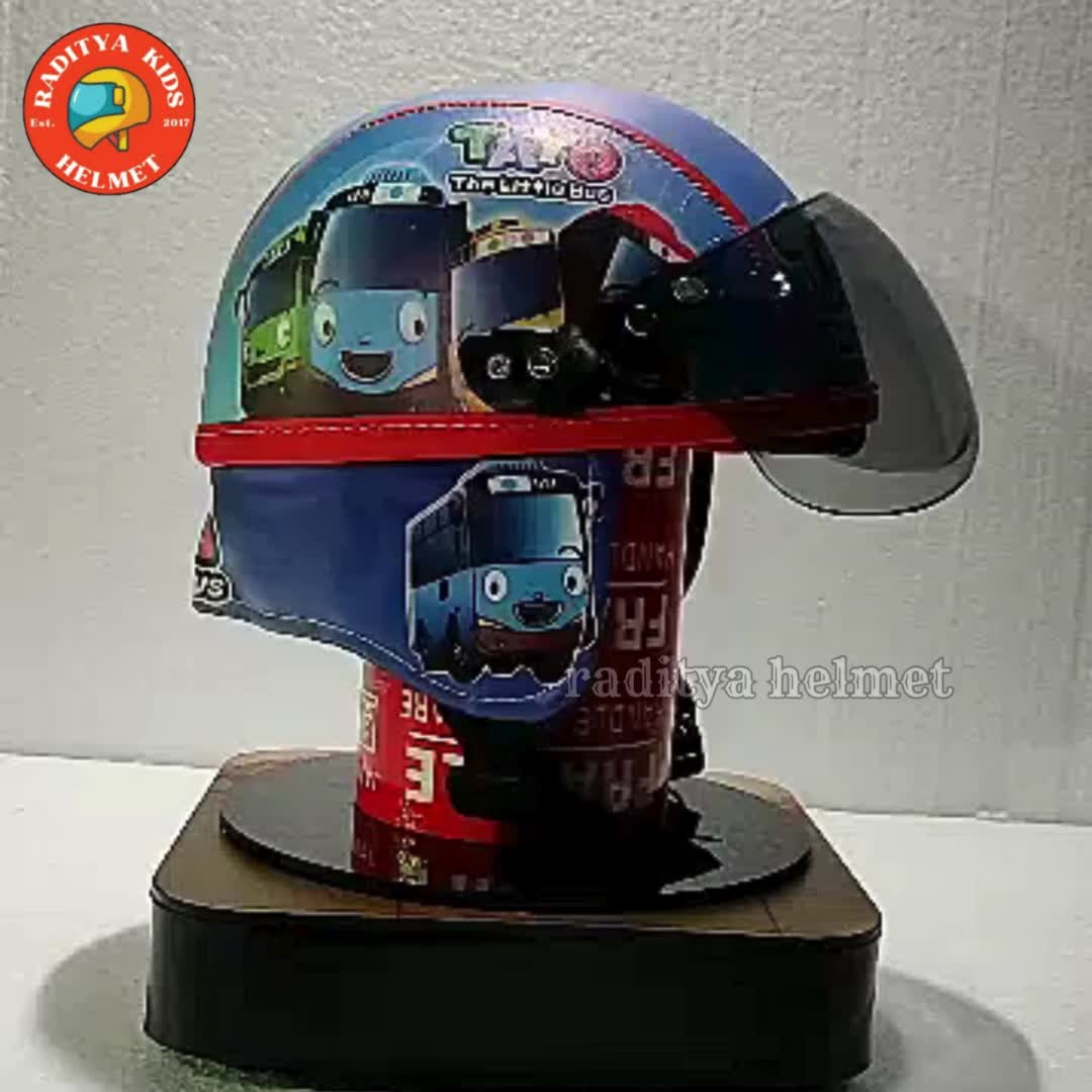 promo helm anak cips retro motif untuk usia 1-4 tahun