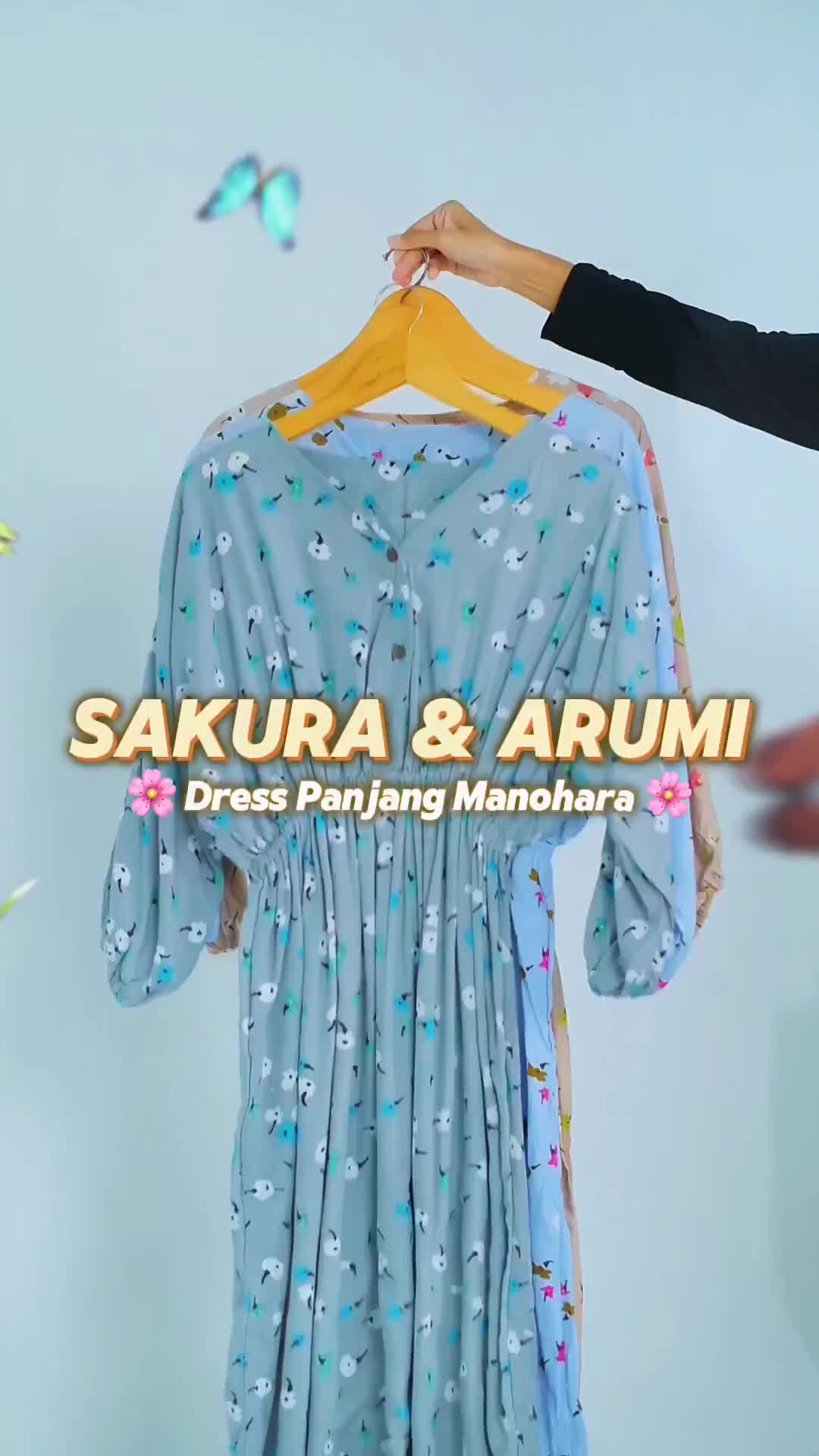Sakura Dress Jumbo LD 130 Panjang Semata Kaki Busui Bumil Wanita Rayon Motif Nyaman Lembut YashCollection