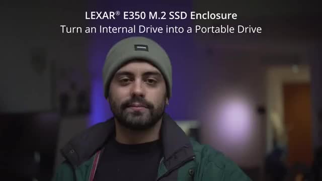 Lexar E350 SSD Enclosure M.2 NVMe / SATA SSD External Case USB 3.2 Gen 2 Dual Protocol