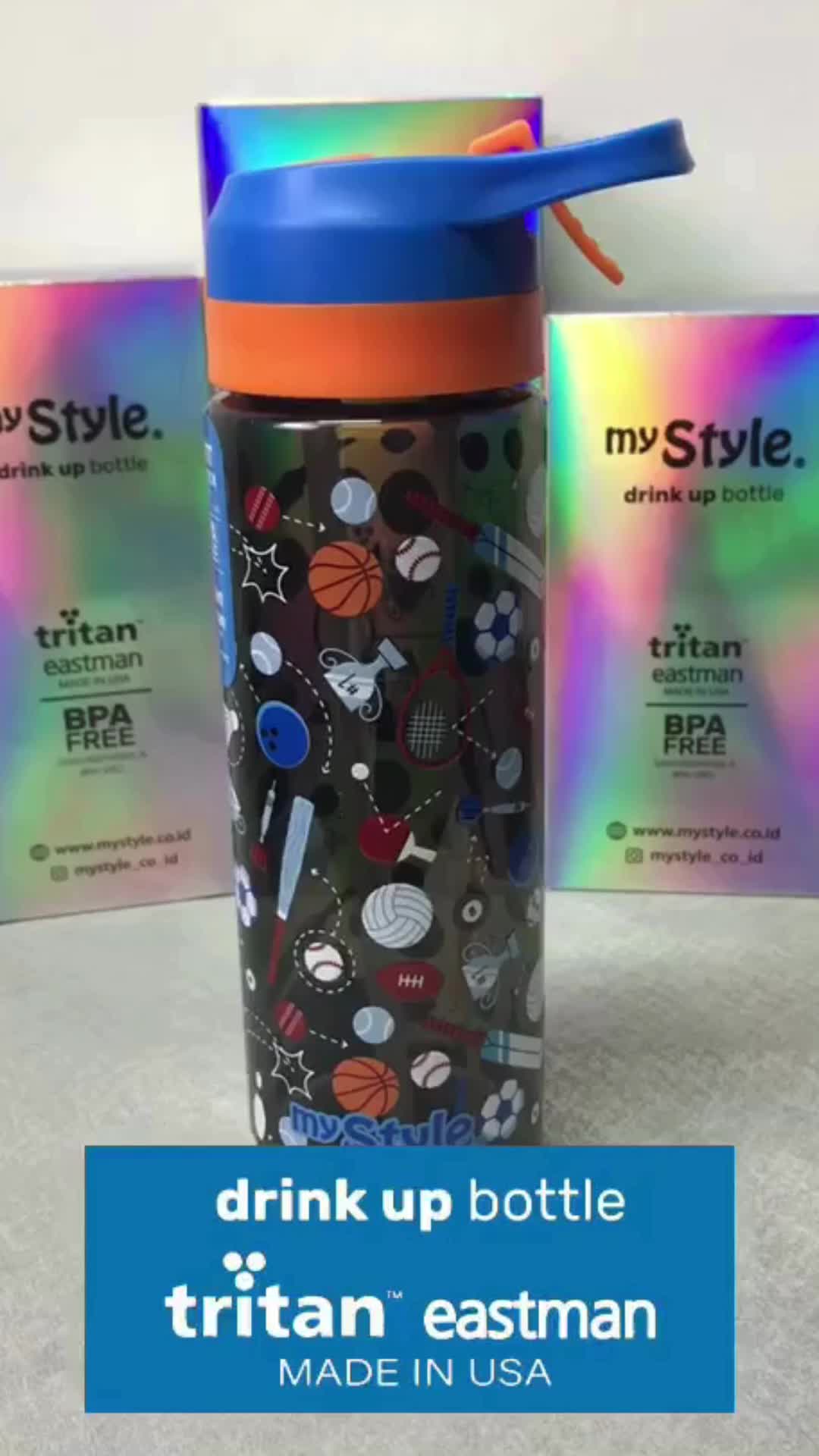 My Style TM 1164 F Mist Spray & Spout Drink TRITAN Bottle 750ml for Boys