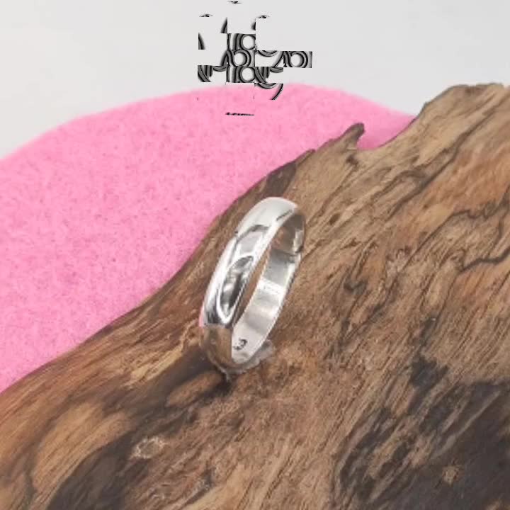 Cincin Pria-Wanita Perak Asli 925 Simple Plain Lingkar Polos