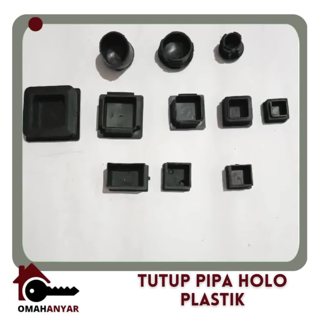 10 PCS Tutup Pipa Holo Aluminium SS kursi Meja Kotak Bulat Plastik