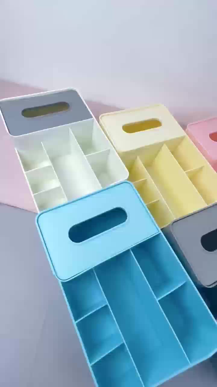 Wode Kotak Tissue Estetik Rak Make Up Plastik Tempat Tisu Kamar Mandi Meja Kosmetik Storage Organizer Remote