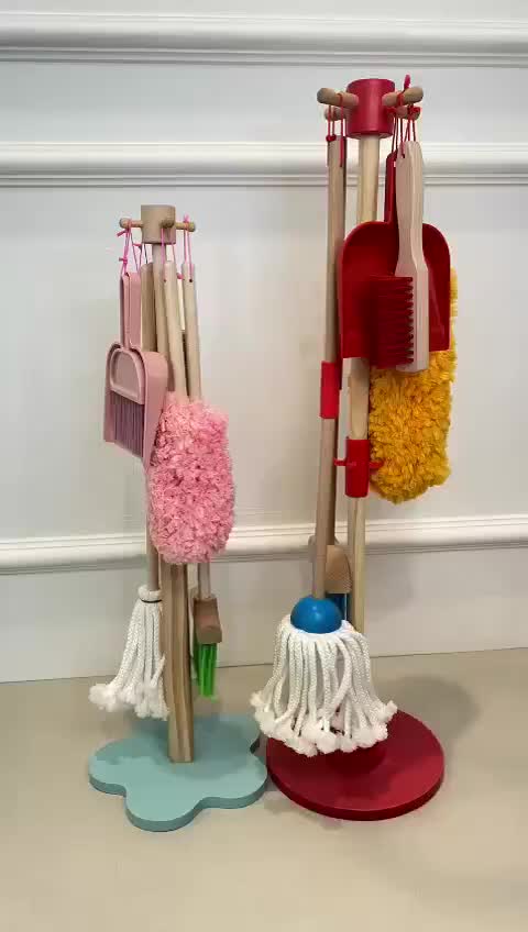 Childrens Cleaning Tools Mainan Edukasi Alat Kebersihan Anak Sapu Pel Lantai Sikat Dan Kemoceng Mini By Gingerinfant