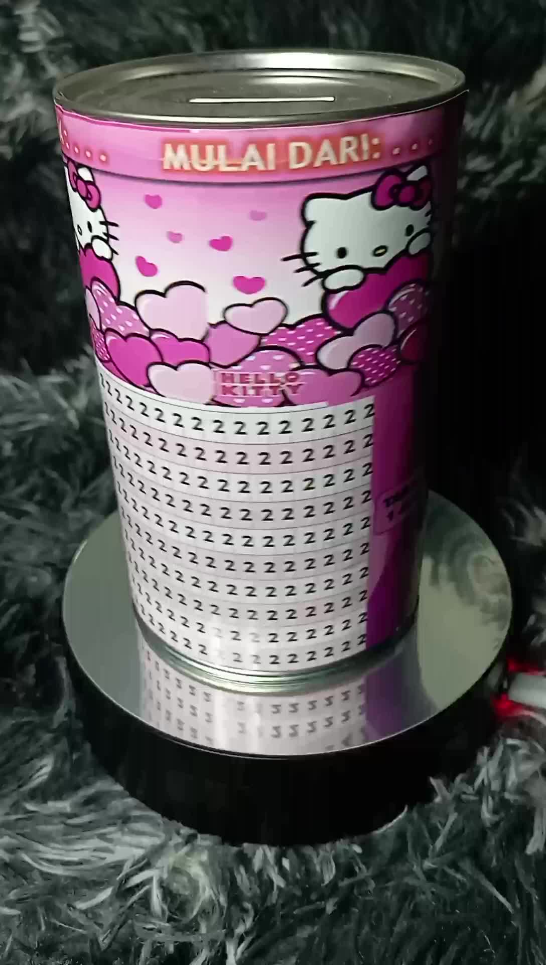 celengan viral celengan target menabung 2k get 1jt bisa buka tutup karakter hallo kitty ukuran 14x8,5cm buka tutup