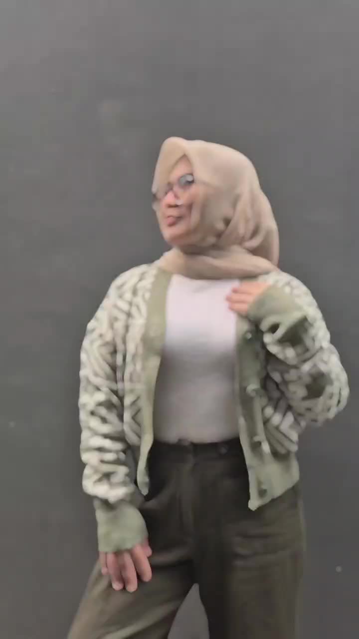 Syafiqa Cardigan Rajut Lengan Panjang Hijab Friendly and Stylish Wanita Atasan Outer Motif Baju Knitwear Cardigan Casual Top Cantik Sweater Nyaman