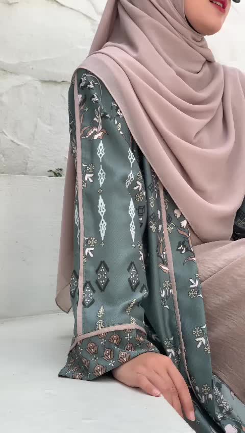 Dmd Apparel - Abaya Raudah armaniesilk kombinasi marbela silk Gamis Cantik Lebaran Simple