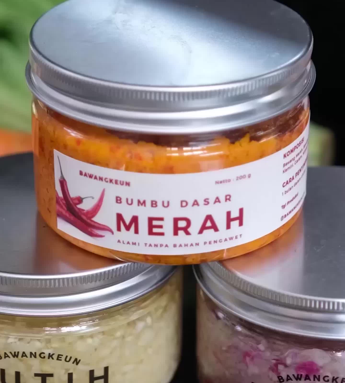 Bawang Putih Cincang Minyak by Bawangkeun Bumbu 100gr / 200gr - bumbu bawang kupas masak dapur praktis instan