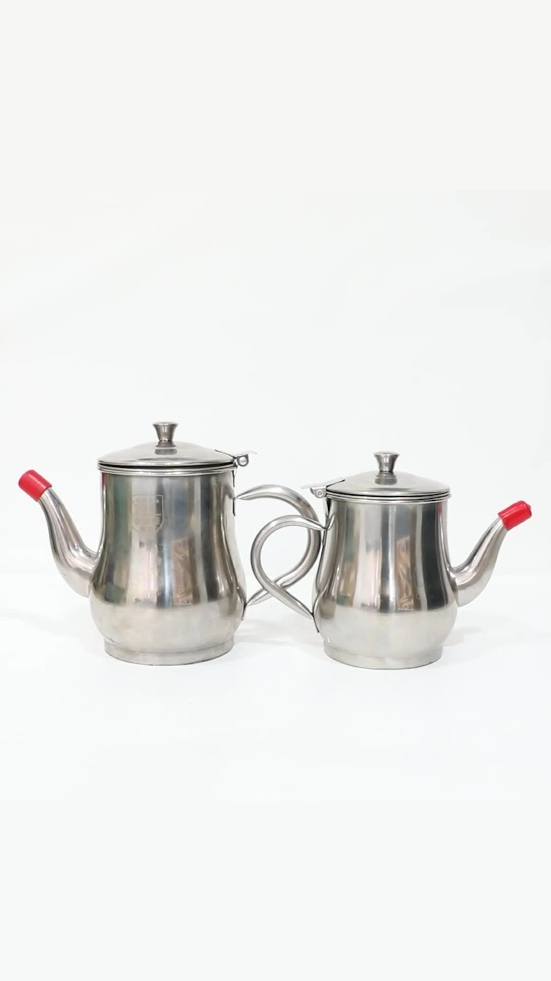 Funnycook Tempat Minyak Goreng Teko penyaring Minyak Tutup Otomatis 700ml & 900ml Oil