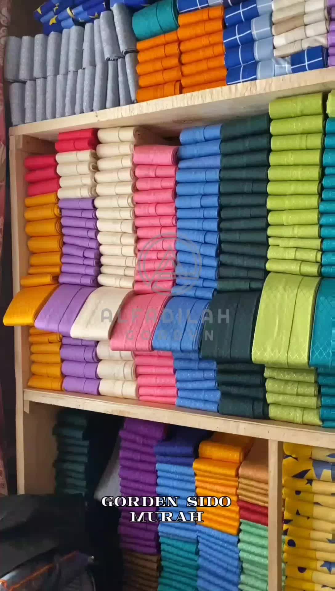 Gorden Jendela Motif Sido Polos Gratis Kawat S & Roda Model Plisket Ukuran 1x2/2x2 Bahan Grad A - Curtain