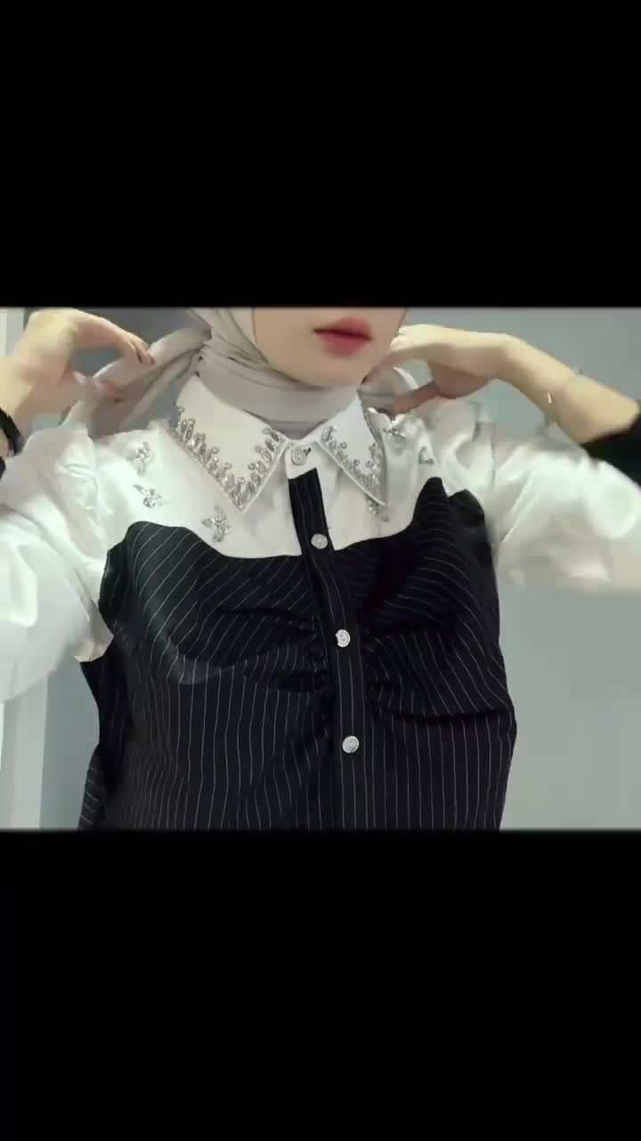 HAGOO - KEMEJA KEKINIAN / ATASAN KEMEJA WANITA SERUT PAYET / WORKING SHIRT