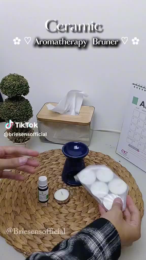 BRIESENS TUNGKU AROMATERAPI BAKAR LILIN ESSENTIAL AROMATIC OIL| Aromatherapy Burner Essential Aromatic Oil| Terapi Candle Aromatic Dffuser| Lilin Pewangi Aromatic Oil| Pengharum Ruangan Bakar| Pewangi Ruangan| Burner Diffuser Aromatic Blue