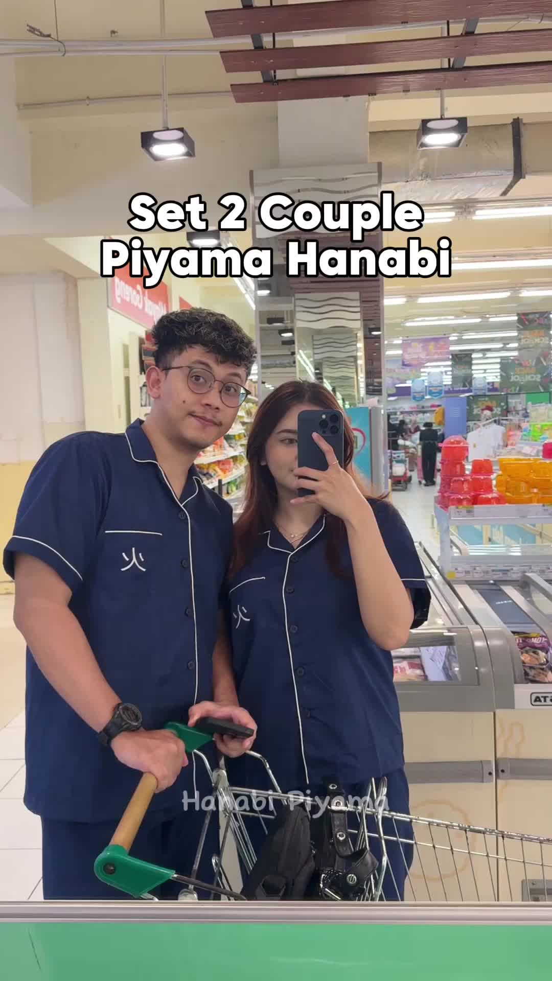 Piyama Hanabi Tipe 2 Lengan Pendek Celana Panjang untuk Pria atau Wanita Dewasa - Cowok