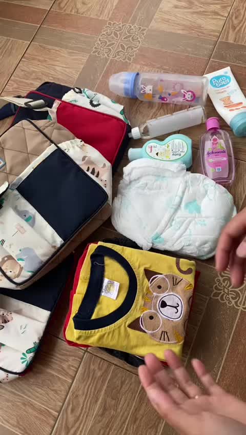 Tas kecil SN tas perlengkapan bayi murah Tas perlengkapan bayi motif hewan Merah Bags Blue