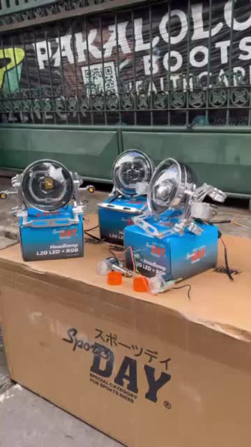 Lampu Billed Biled Sports DAY Full Set Batok CB125 Kupingan + Plat CNC Lesting Stainlist Diamond Palu untuk Motor - Motorcycle Foto