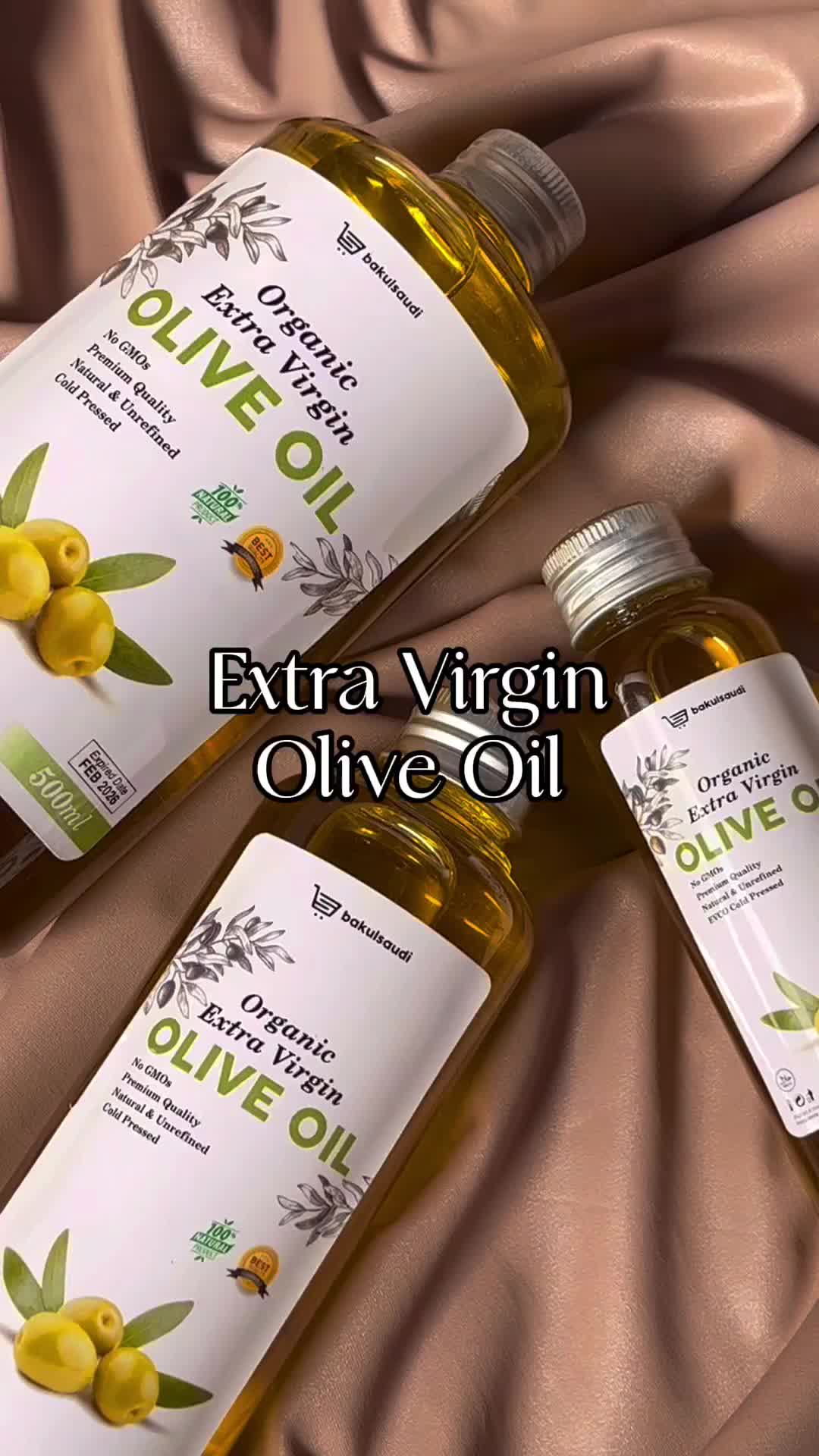 Minyak Zaitun Extra Virgin Olive Oil Organic Premium Murni Asli 100% EVOO Ekstra Virgin Organik