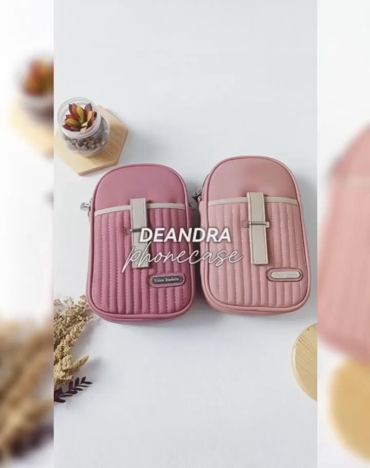 Tas selempang wanita Deandra slingphone by Biru Tsabita bahan chocoly waterproof