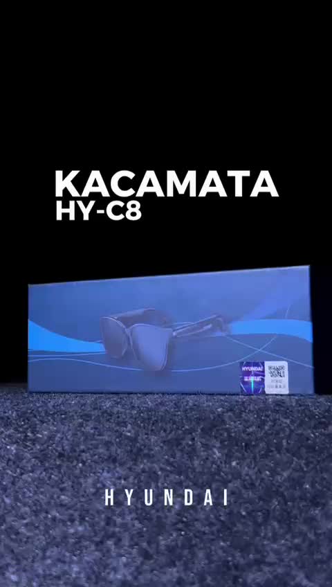 【Super Sale】Hyundai HY-C8 Headset Kacamata Bluetooth Pintar Teknologi Hitam Kacamata Hitam Olahraga Mengemudi Sepeda Motor Antibocor Kacamata Hitam Multifungsi Earphone Headphone Wireless Bass Microphone-01