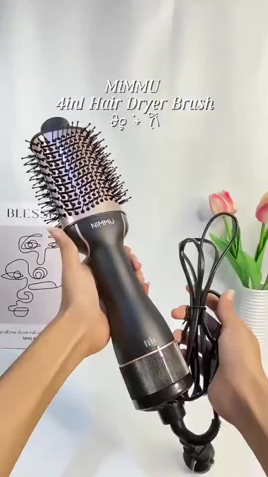 Nimmu Catokan Sisir Rambut 800 Watt / Brush Catokan Curly /  Hot Brush / Sisir Catok / AIR BRUSH - Professional Hair Styling Tools