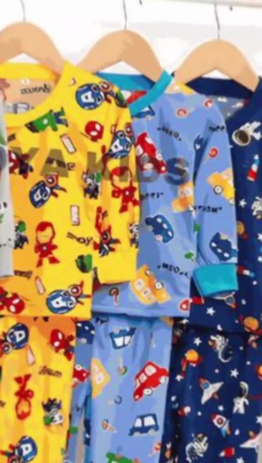 setelan premium baju tidur anak cowok/cewek/ unisek/setelan celana panjang lengan panjang/setelan baju anak full gambar kartun dan kendaraan Piyama