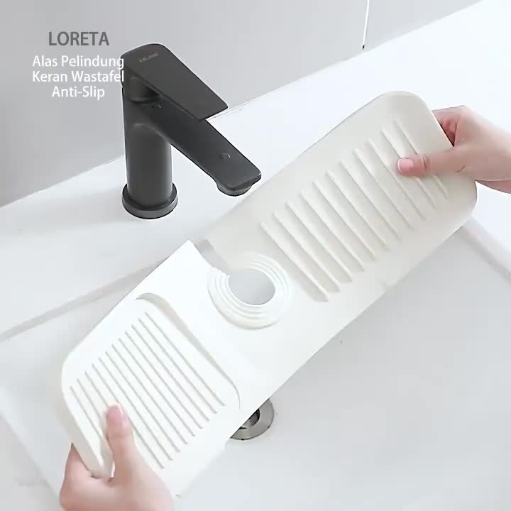 (CTSHOP1)Faucet Absorbent Mat Sink Splash Guard Bahan Silikon / Alas Pelindung Keran Wastafel Dapur Anti Slip / Kitchen Splash