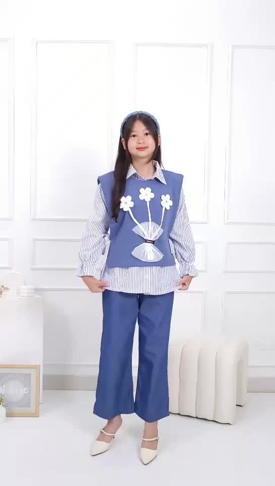 10-15 Tahun Baju Anak Perempuan One Set Rompi Lisa Kids Set 890073