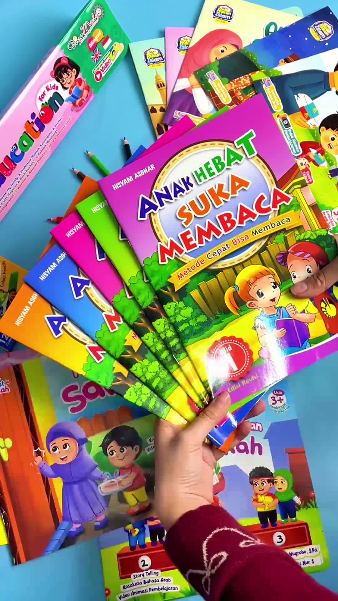 Dipo Mulyo Paket 5 Buku Metode Cepat Membaca Tanpa Mengeja Cocok untuk Anak PAUD TK Usia 3-7+ Tahun