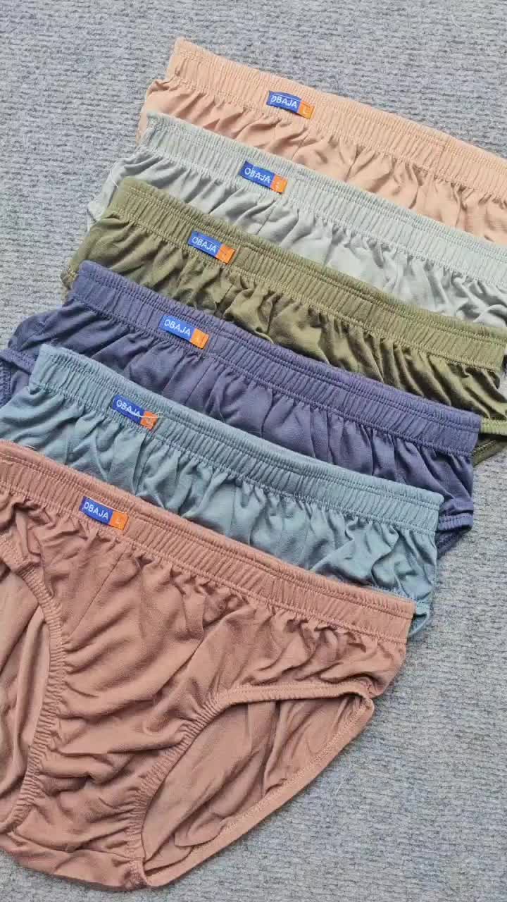 6 PCS CD Celana Dalam Daleman Sempak Pria Cowok OBAJA Karet Kerut Dewasa Remaja Bahan Katun Adem Lembut Big Size Jumbo M L XL XXL XXXL 3L 4L 3XL Murah Segitiga Boxer Motif