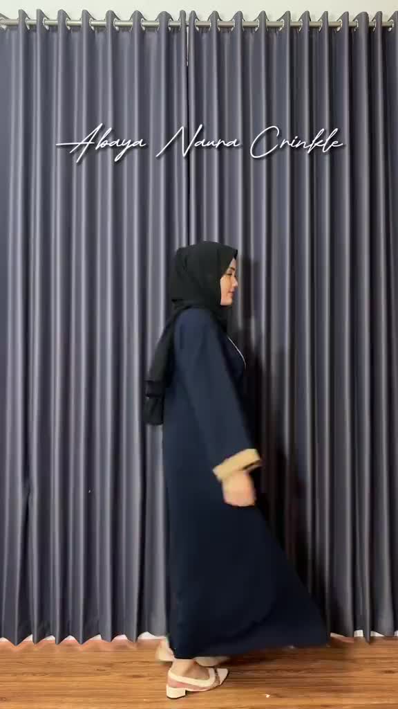 Ambari - Abaya Naura Mix Kombinasi Crinkle Airflow Muslim Wanita