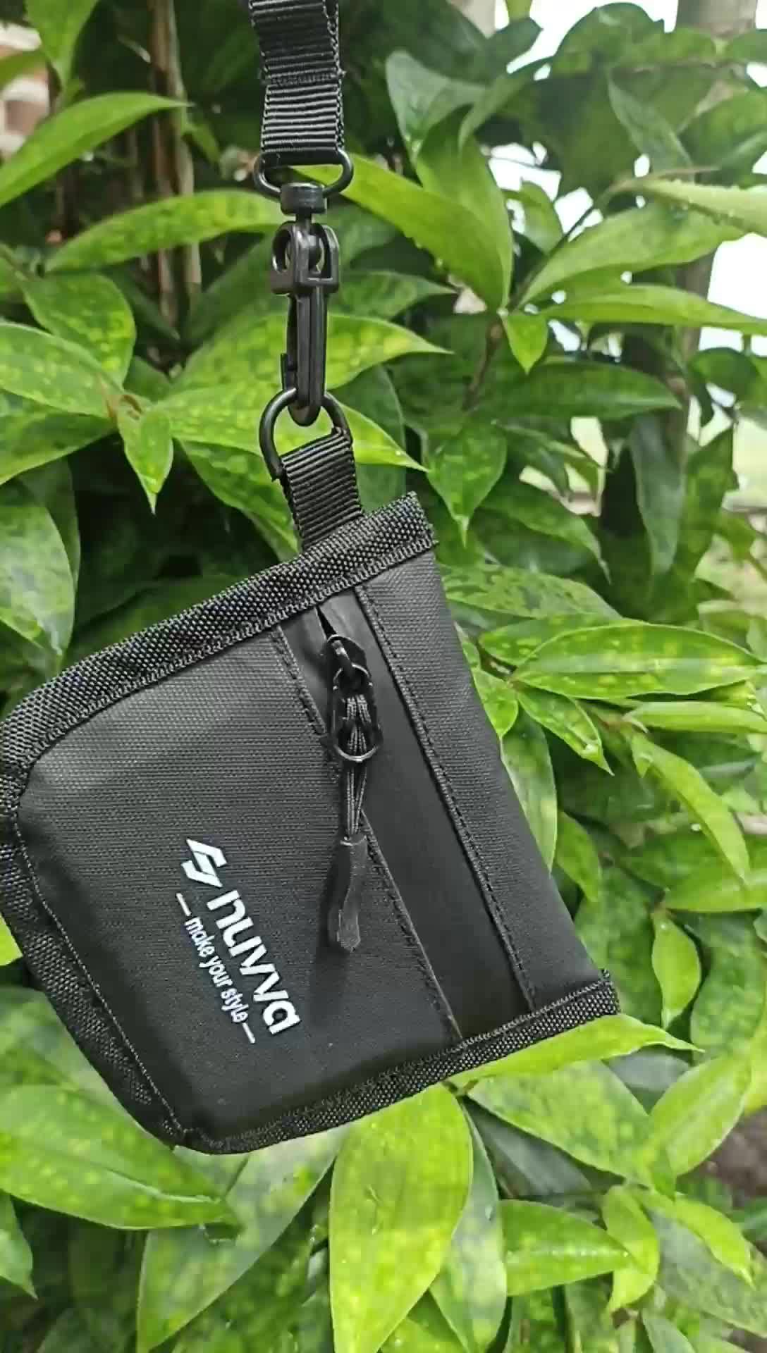 Dompet Koin Sako Hanging Wallet Waterproof Dompet Kartu Anti Air | Dompet Kartu Anti Air Bimo Ringan dengan Tali Gantung Leher - Pria Hitam Uang