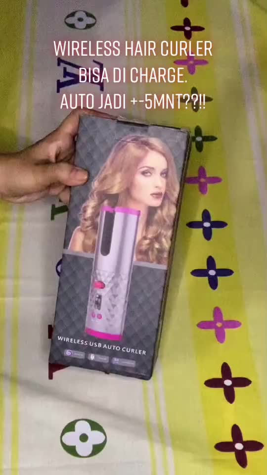 Alat Pengeriting Rambut Otomatis Wireless USB Hair Curler Rechargeable