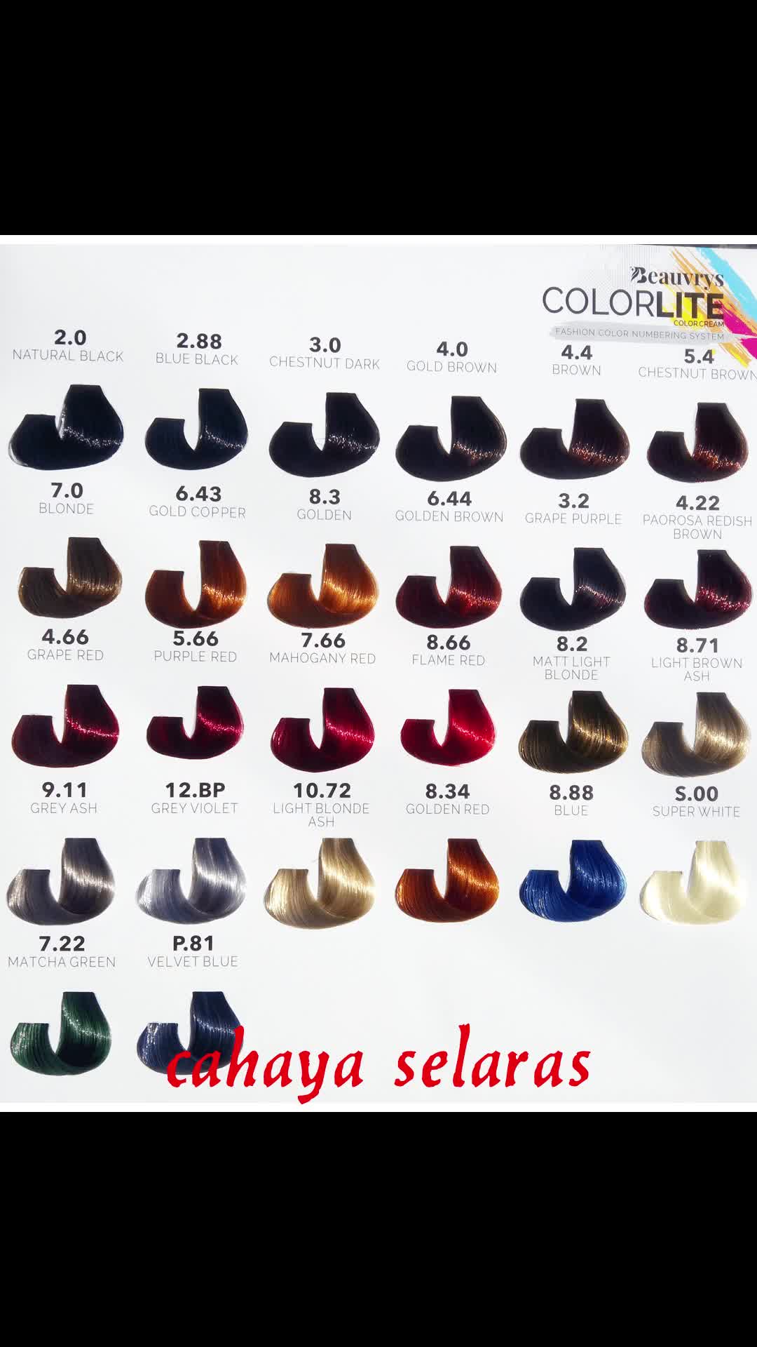COLORLITE BEAUVRYS 100ML | COLOR LITE | HAIR COLOR | PEWARNA RAMBUT | CAT RAMBUT