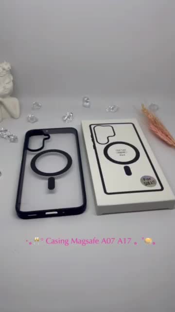 [PACK BOX] Case Magsafe LIST BLACK For SMSNG A15 A25 A35 A55 A06 A16 A26 A36 A56 A07 A17 A27 A37 A57 4G 5G Wireless Charging Transparan Premium