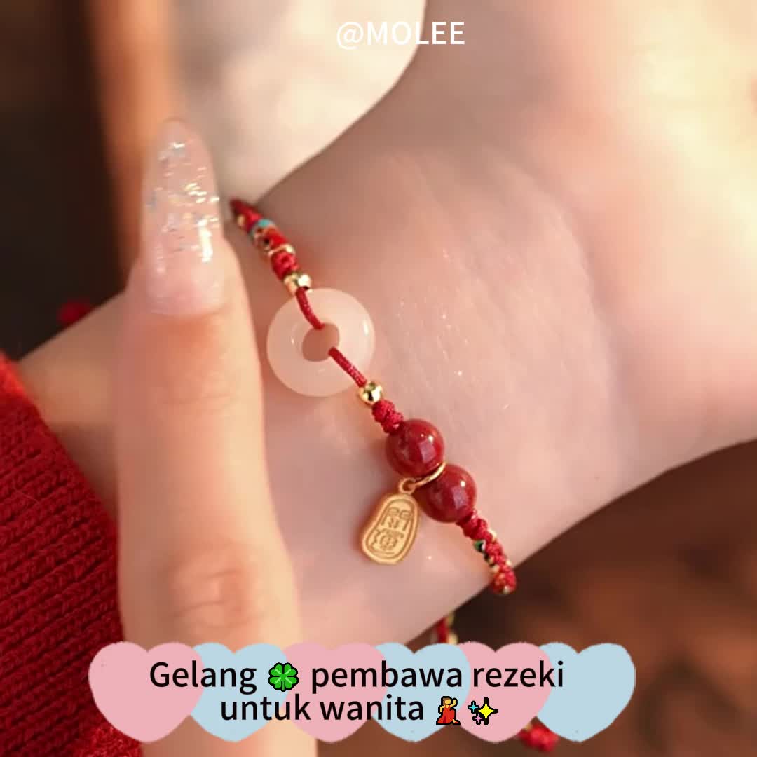 【Beli 1 Gratis 1】 Gelang Ikan Emas Tali Merah Pembawa Rejeki Handmade GRATIS Kotak Hadiah Eksklusif Bracelets