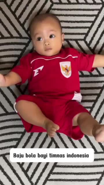 Setelan baju bola bayi usia dibawah 1 th TIMNAS INDONESIA 2025 [ free nama ]