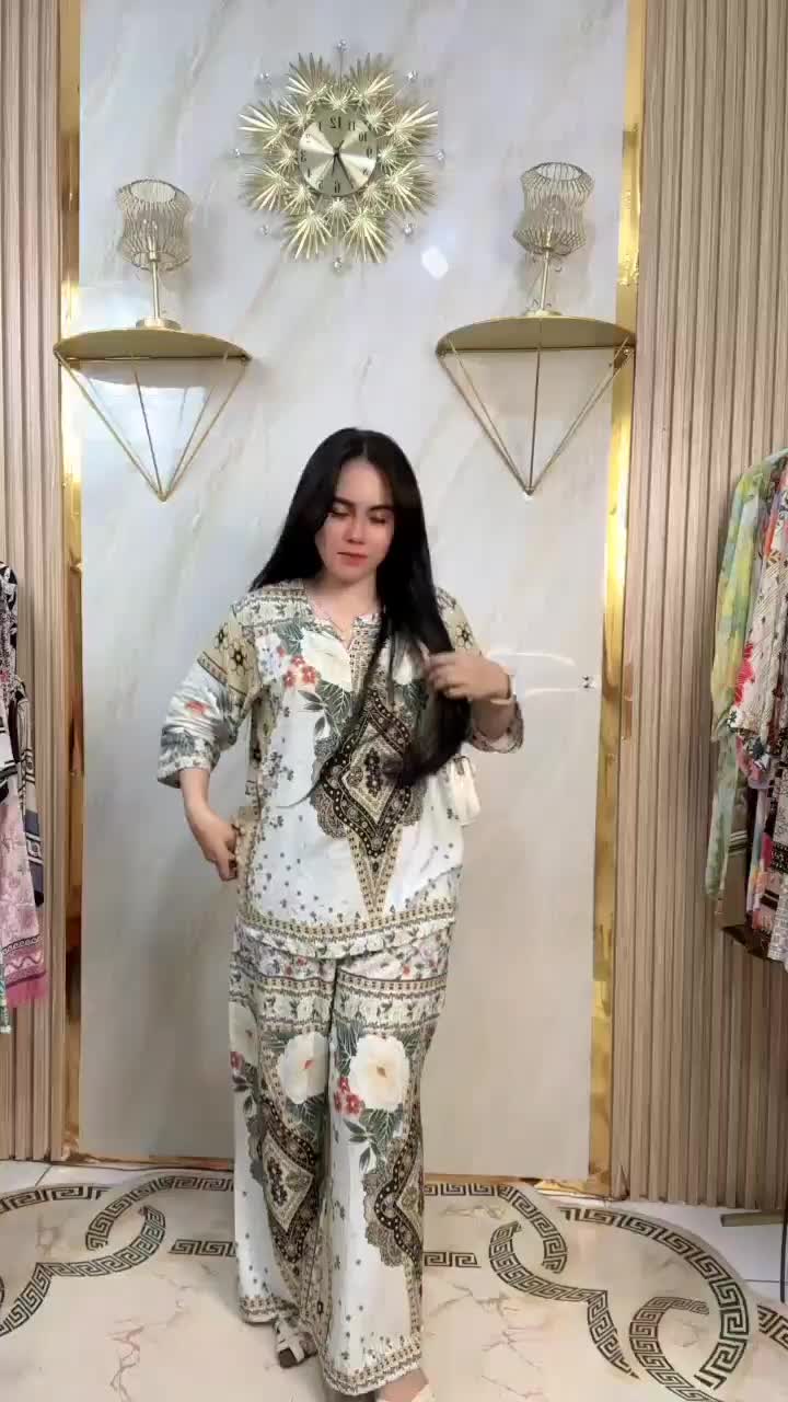 NAILA SET vol.2 setelan wanita Busui bahan RAYON Adem  Baju  Dewasa Kulot Motif