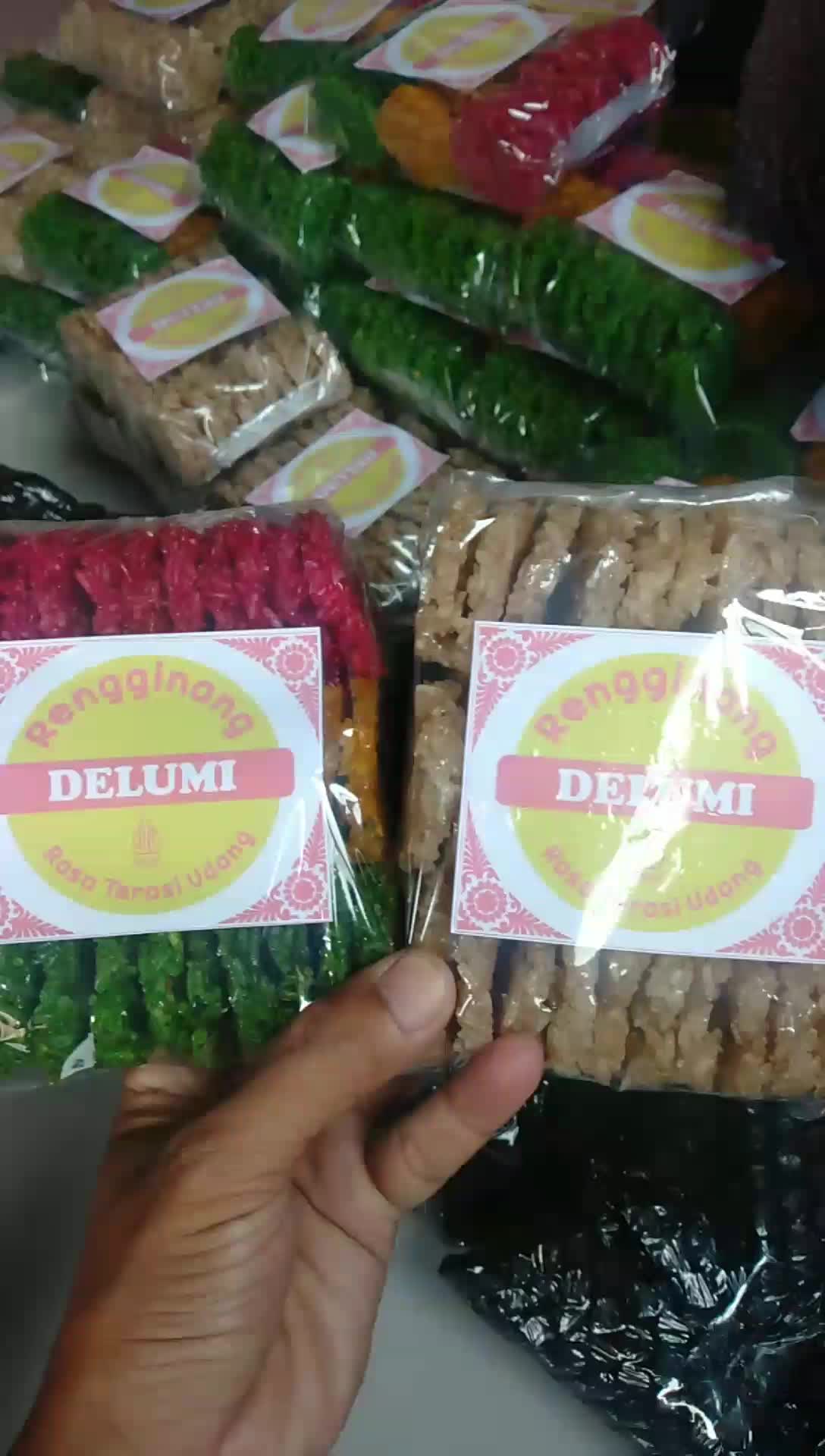 rengginang delumi rasa terasi udang ukuran mini isi 30 pcs masih mentah